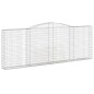 Cestos gabião arqueados 10 pcs 400x30x140/160 ferro galvanizado