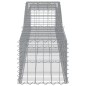 Cestos gabião arqueados 8 pcs 400x50x40/60 cm ferro galvanizado