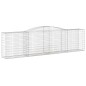 Cestos gabião arqueados 2pcs 400x50x100/120cm ferro galvanizado