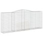 Cestos gabião arqueados 3pcs 400x50x160/180cm ferro galvanizado