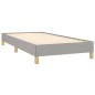 Estrutura de cama 90x190 cm tecido cinza-claro