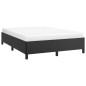 Estrutura de cama 140x200 cm couro artificial preto