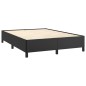 Estrutura de cama 140x200 cm couro artificial preto