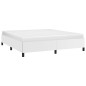 Estrutura de cama 180x200cm couro artificial branco