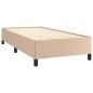 Estrutura de cama 90x190 cm couro artificial cappuccino