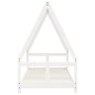 Estrutura de cama infantil 80x160 cm pinho maciço branco