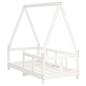 Estrutura de cama infantil 70x140 cm pinho maciço branco