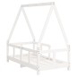 Estrutura de cama infantil 70x140 cm pinho maciço branco