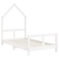 Estrutura de cama infantil 80x160 cm pinho maciço branco