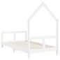 Estrutura de cama infantil 80x160 cm pinho maciço branco