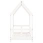 Estrutura de cama infantil 70x140 cm pinho maciço branco