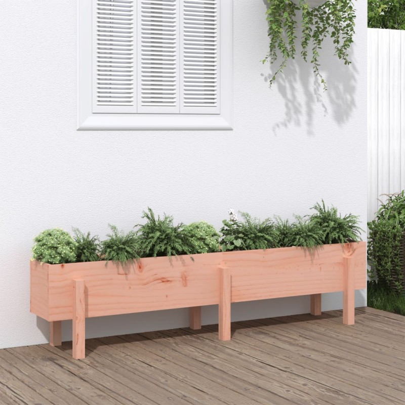 Canteiro elevado de jardim 160x30x38 cm madeira douglas maciça-Vasos e floreiras-Home Retail