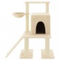 Árvore para gatos c/ postes arranhadores sisal 96,5 cm creme