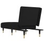 Chaise longue veludo preto