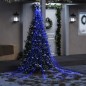 Iluminação p/ árvore de Natal 320 luzes LED 375 cm azul