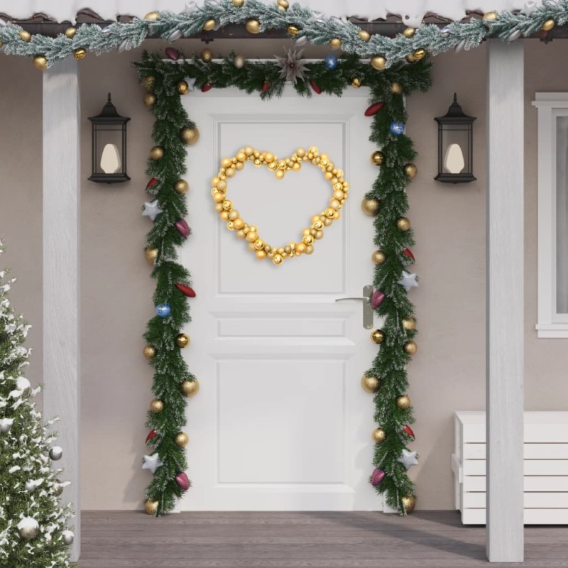 Grinalda de Natal com bolas 175 cm poliestireno dourado-Enfeites do Feriados-Home Retail