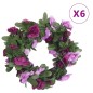 Grinaldas de flores artificiais 6 pcs 250 cm roxo claro