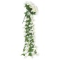 Grinaldas de flores artificiais 3 pcs 85 cm branco