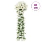 Grinaldas de flores artificiais 3 pcs 85 cm branco