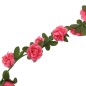 Grinaldas de flores artificiais 6 pcs 240 cm rosa avermelhado