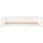 Cama para cães 105,5x75,5x28 cm madeira de pinho maciça branco