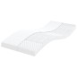 Colchões de espuma 2 pcs 100x200cm 7 zonas dureza 20 ILD branco