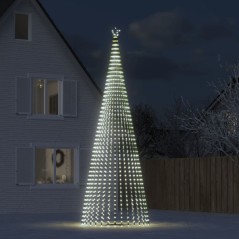 Árvore de Natal luminosa em cone 1544 LEDs 500 cm branco frio