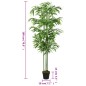 Árvore de bambu artificial 864 folhas 180 cm verde