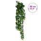 Plantas suspensas artificiais 12 pcs 339 folhas 90 cm verde