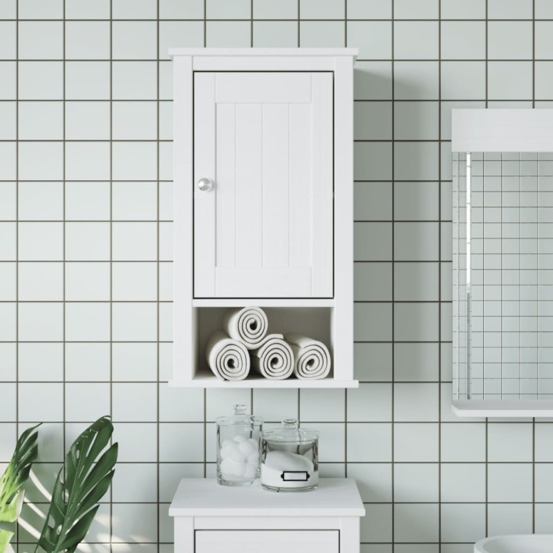 Móvel de parede p/ WC BERG 40x27x71,5 cm pinho maciço branco-Conjuntos de móveis para casa de banho-Home Retail