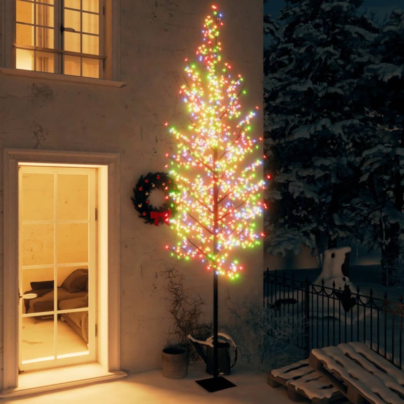 Árvore de Natal 1200 LEDs flor cerejeira luz colorida 400 cm-Luzes de Natal-Home Retail