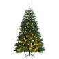 Árvore Natal artificial articulada c/ 300 luzes LED+bolas 210cm