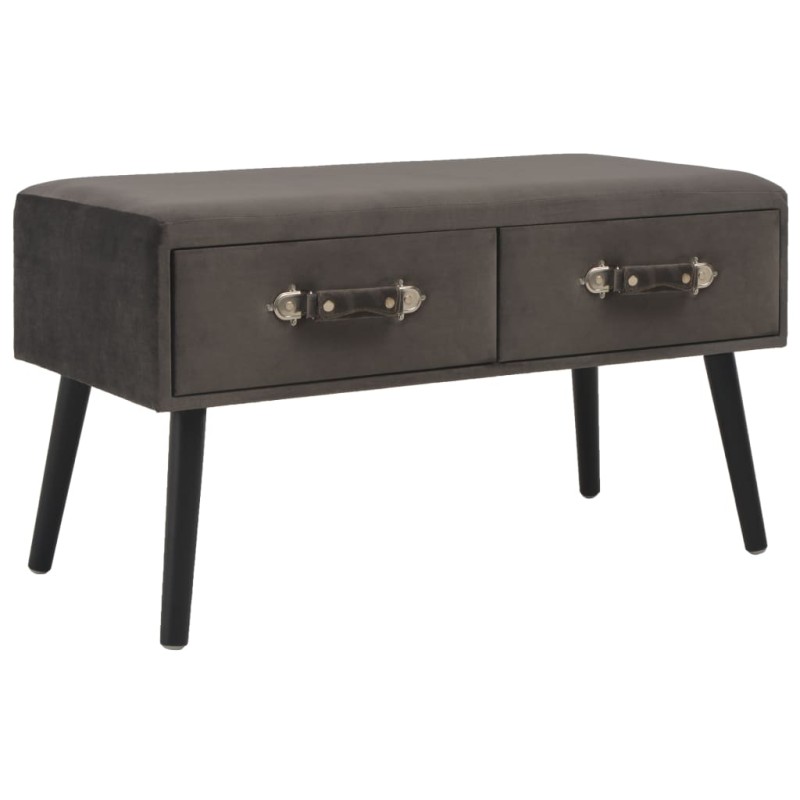 Mesa de centro 80x40x46 cm veludo cinzento-Mesas de centro-Home Retail