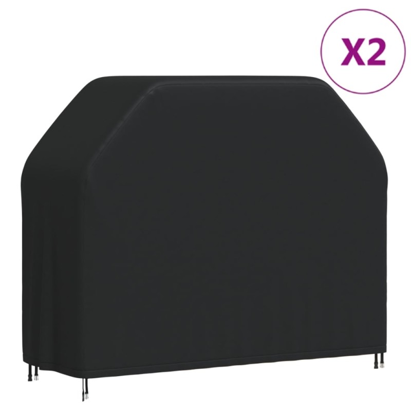 Capas para churrasqueira 2 pcs 140x58x106 cm tecido oxford 420D-Capas para móveis de jardim-Home Retail