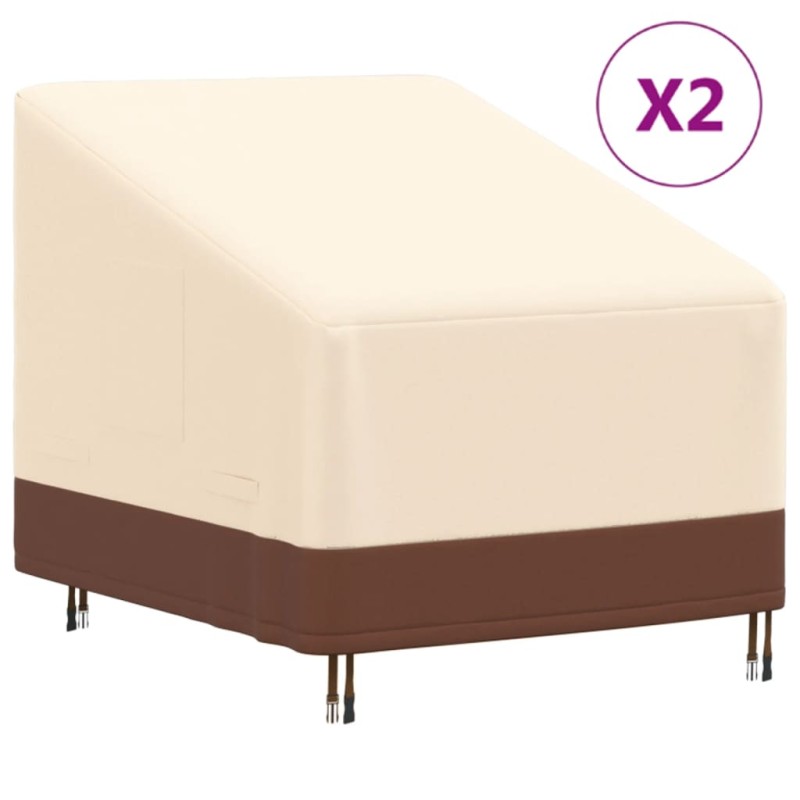 Capas p/ cadeira lounge jardim 2 pcs 79x97x48/74 cm oxford 600D-Capas para móveis de jardim-Home Retail