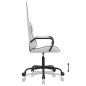 Cadeira gaming massagens couro artificial preto e branco