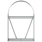 Suporte de lenha 80x45x120 cm aço galvanizado castanho