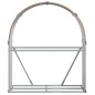 Suporte de lenha 120x45x140 cm aço galvanizado castanho-claro