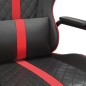 Cadeira gaming de massagens couro artificial preto e vermelho