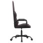 Cadeira gaming massagens couro artificial vermelho-tinto/preto