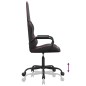 Cadeira gaming massagens couro artificial vermelho-tinto/preto