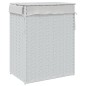 Cesto para roupa suja com tampa 46x33x60 cm vime PE branco