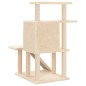 Árvore p/ gatos c/ postes arranhadores sisal 97 cm cor creme