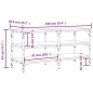 Banco sapateira 100x38,5x49cm derivados madeira carvalho fumado