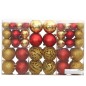 Enfeites de Natal 100 pcs 3 / 4 / 6 cm dourado e vermelho-tinto