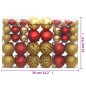 Enfeites de Natal 100 pcs 3 / 4 / 6 cm dourado e vermelho-tinto