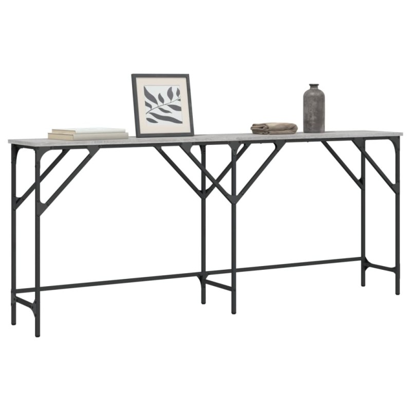 Mesa consola 180x29x75 cm derivados de madeira cinzento sonoma-Mesas de apoio-Home Retail