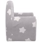 Sofá-cama infantil c/ estrelas pelúcia macia cinzento-claro