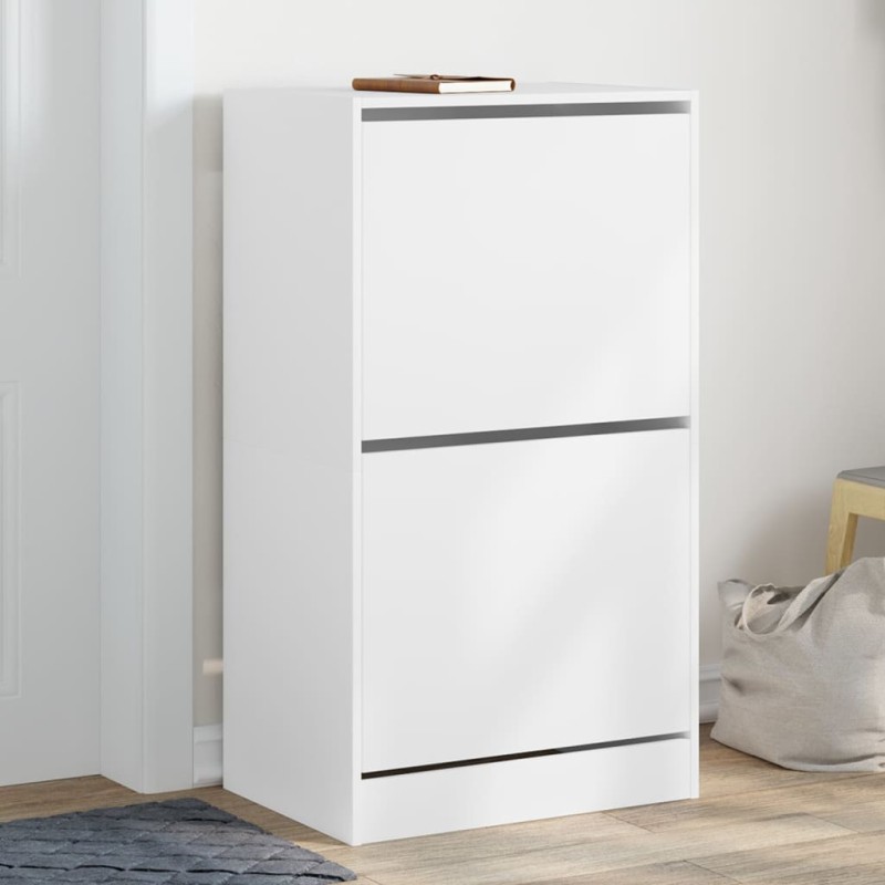 Sapateira c/ 2 gavetas articuladas 60x42x108 cm branco-Sapateiras e organizadores-Home Retail