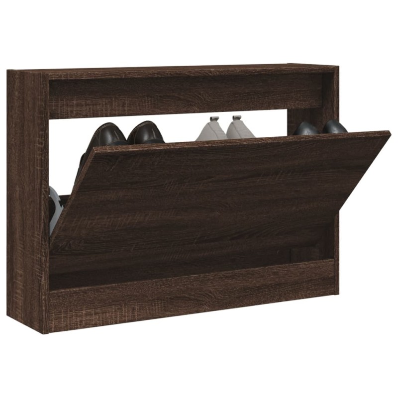 Sapateira 80x21x57 cm derivados de madeira carvalho castanho-Sapateiras e organizadores-Home Retail